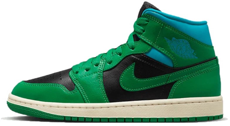 Nike Air Jordan 1 Mid Lucky Green Aquatone Zwart