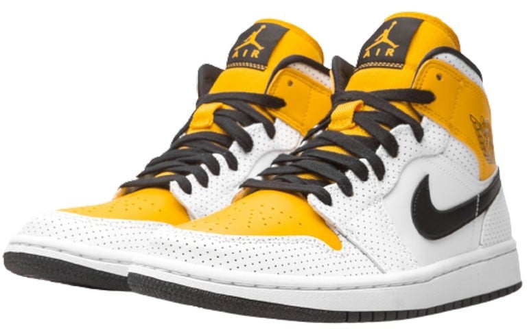 Nike Air Jordan 1 Mid Laser Orange Zwart