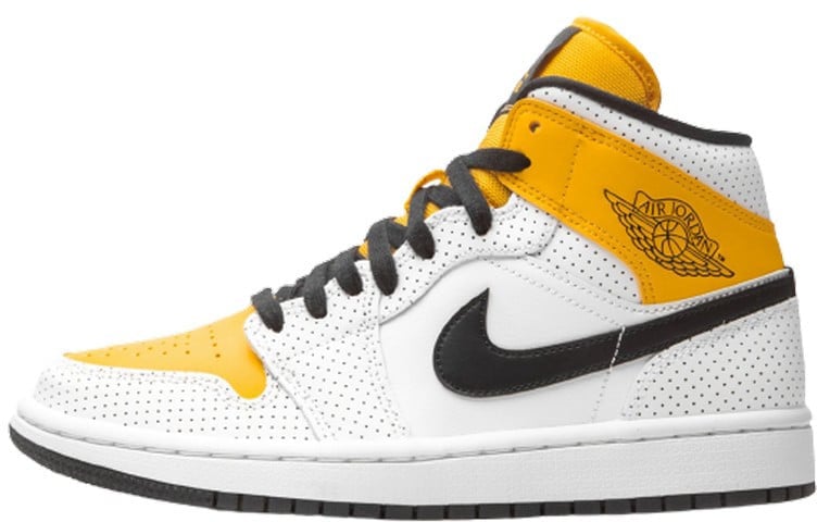 Nike Air Jordan 1 Mid Laser Orange Zwart