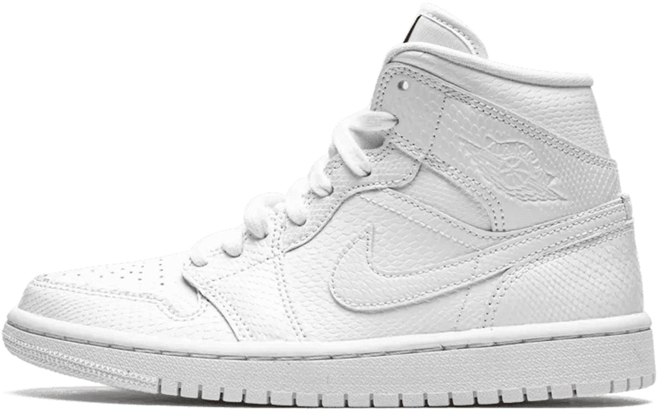 Nike Air Jordan 1 Mid White Snakeskin (W) Divers