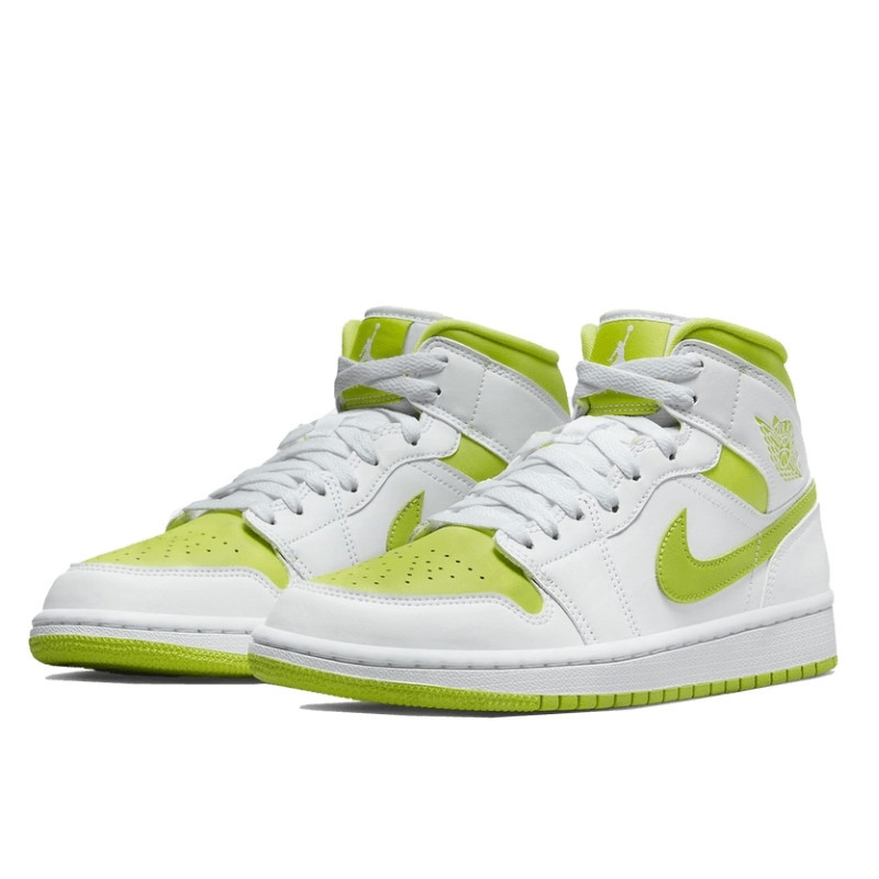 Nike Air Jordan 1 Mid White Lime Wit