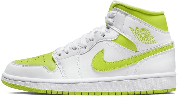 Nike Air Jordan 1 Mid White Lime Wit