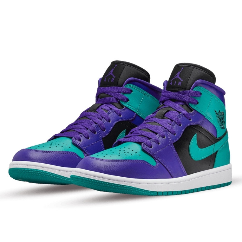 Nike Air Jordan 1 Mid Black Grape Zwart