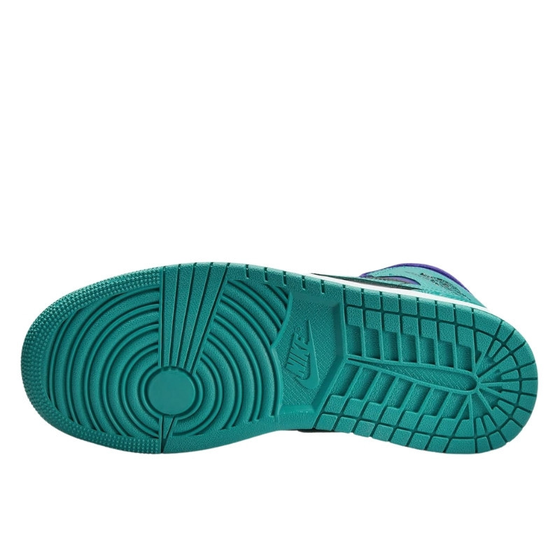 Nike Air Jordan 1 Mid Black Grape Zwart