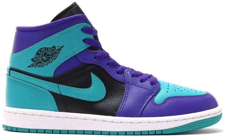 Nike Air Jordan 1 Mid Black Grape Zwart