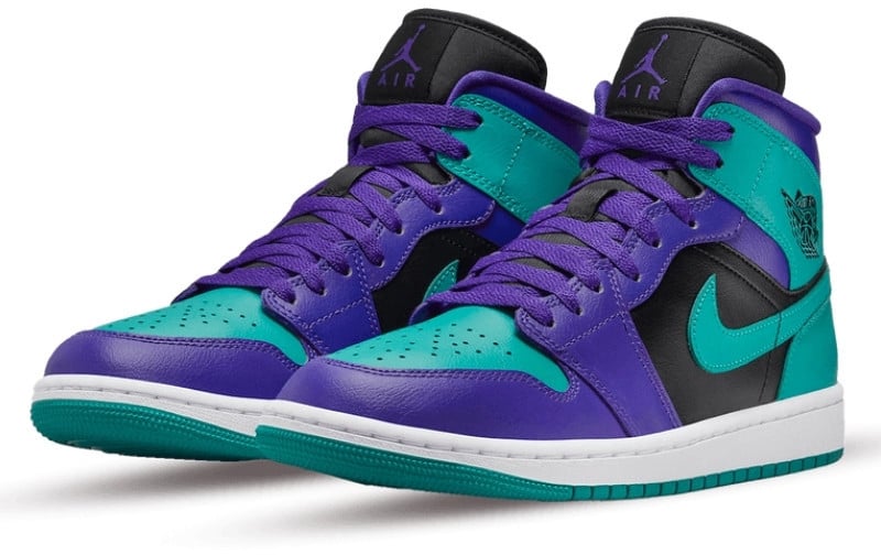 Nike Air Jordan 1 Mid Black Grape Zwart