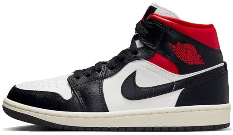 Nike Air Jordan 1 Mid Black Gym Red Zwart