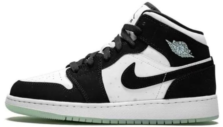 Nike Air Jordan 1 Mid Teal Tint Zwart