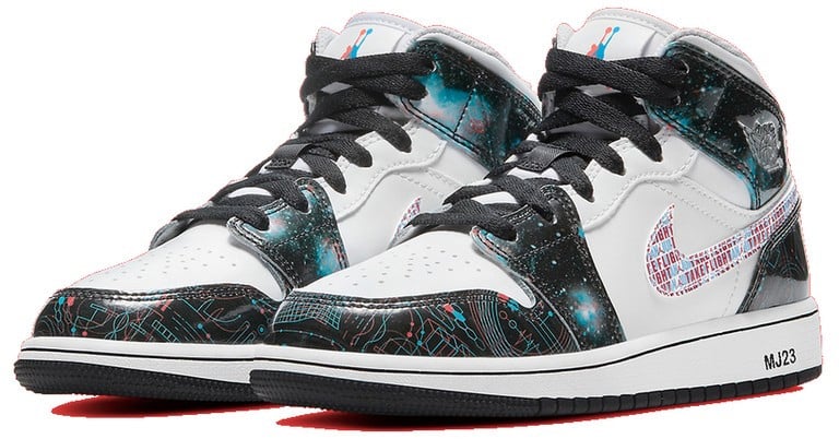 Nike Air Jordan 1 Mid University Take Flight Zwart