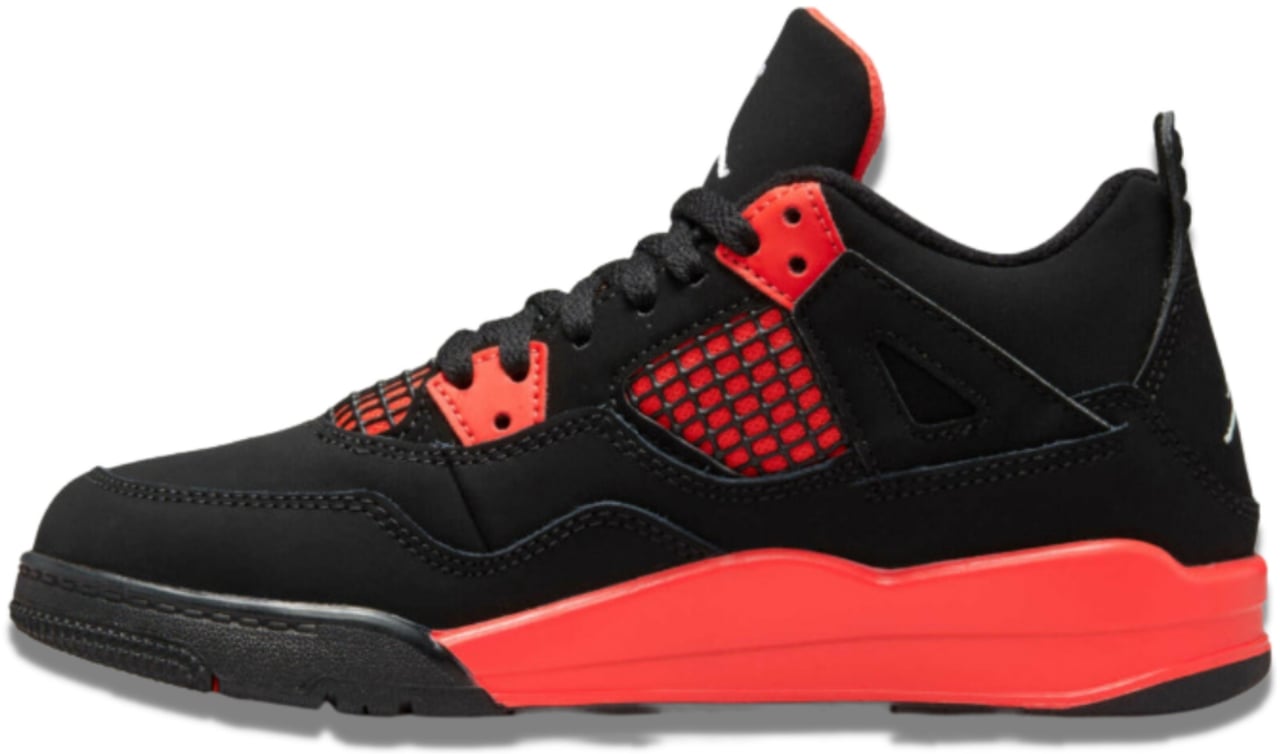 Nike Air Jordan 4 Retro Red Thunder Enfant et Bébé Zwart