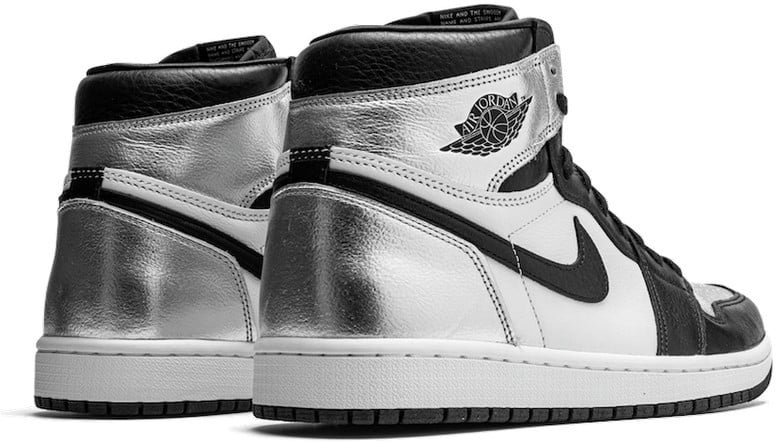 Nike Air Jordan 1 Retro High Silver Toe Zwart
