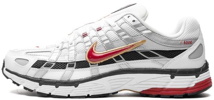 Nike Nike P-6000 Platinum Varsity Red Wit