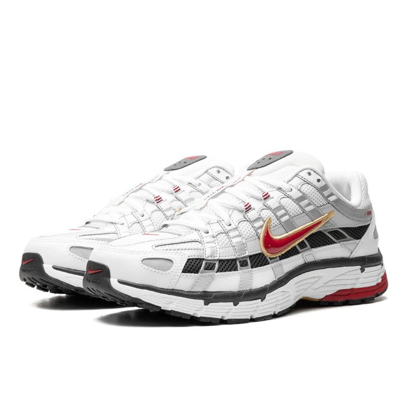 Nike Nike P-6000 Platinum Varsity Red Wit