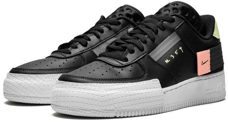 Nike Nike Air Force 1 Low Drop Type Black Zwart