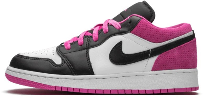 Nike Air Jordan 1 Low Black Active Fuchsia Zwart