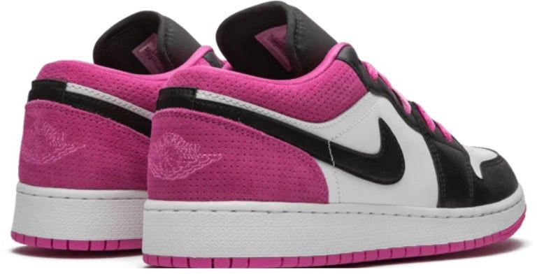 Nike Air Jordan 1 Low Black Active Fuchsia Zwart