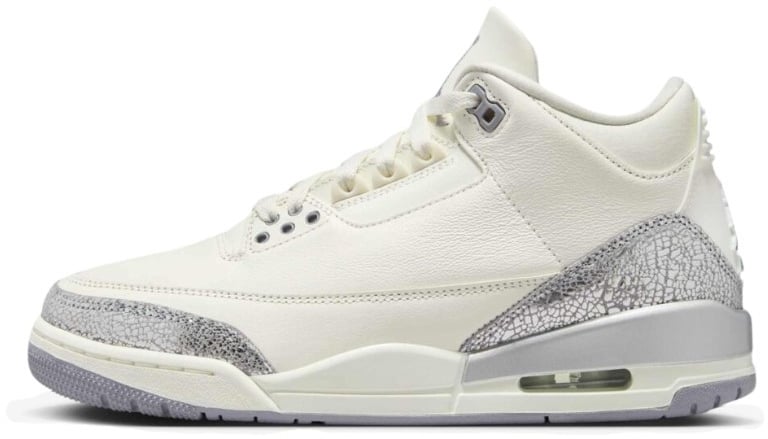 Nike Air Jordan 3 Retro Sail Cement Grey Wit