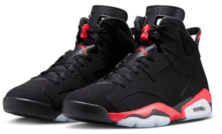 Nike Air Jordan 6 Retro Infrared Salesman Zwart