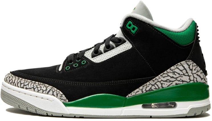 Nike Air Jordan 3 Retro Pine Green Zwart