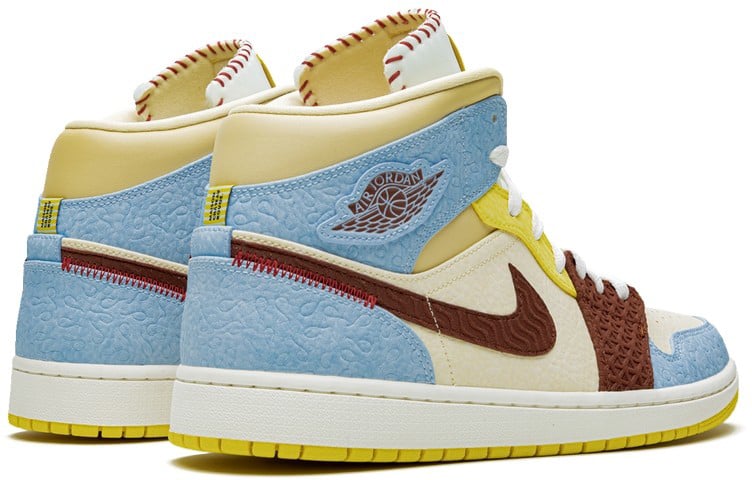 Nike Air Jordan 1 Mid Fearless Maison Château Rouge Blauw