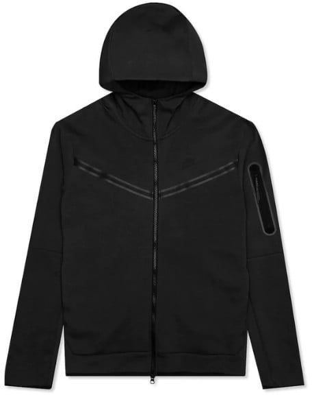 Nike Sweat Zip Nike Sportswear Tech Fleece Black Zwart