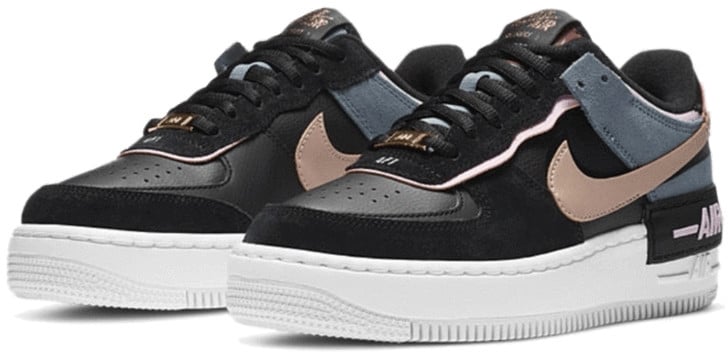Nike Nike Air Force 1 Shadow Black Metallic Red Bronze Zwart