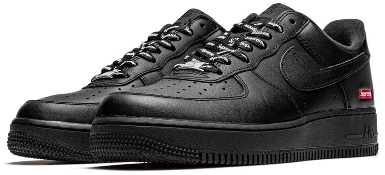 Nike Air Force 1 Low Black Supreme Zwart