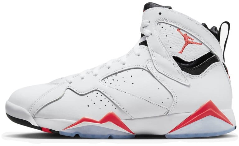 Nike Air Jordan 7 Retro White Infrared Zwart