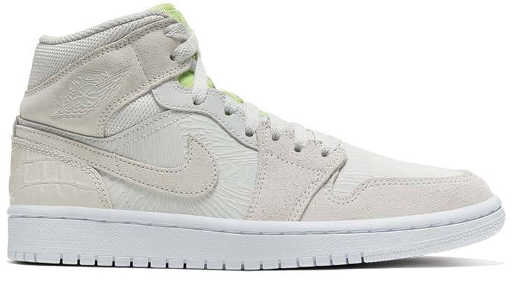 Nike Air Jordan 1 Mid Vast Grey Ghost Green Wit
