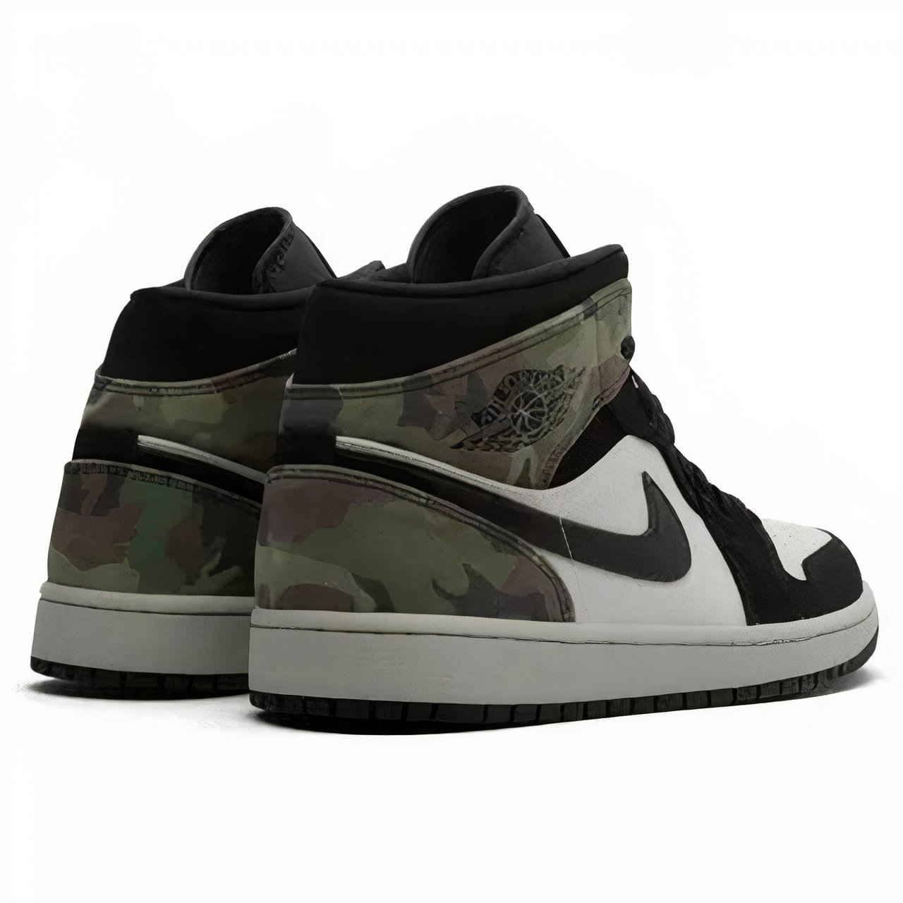 Nike Air Jordan 1 Mid Camo Zwart
