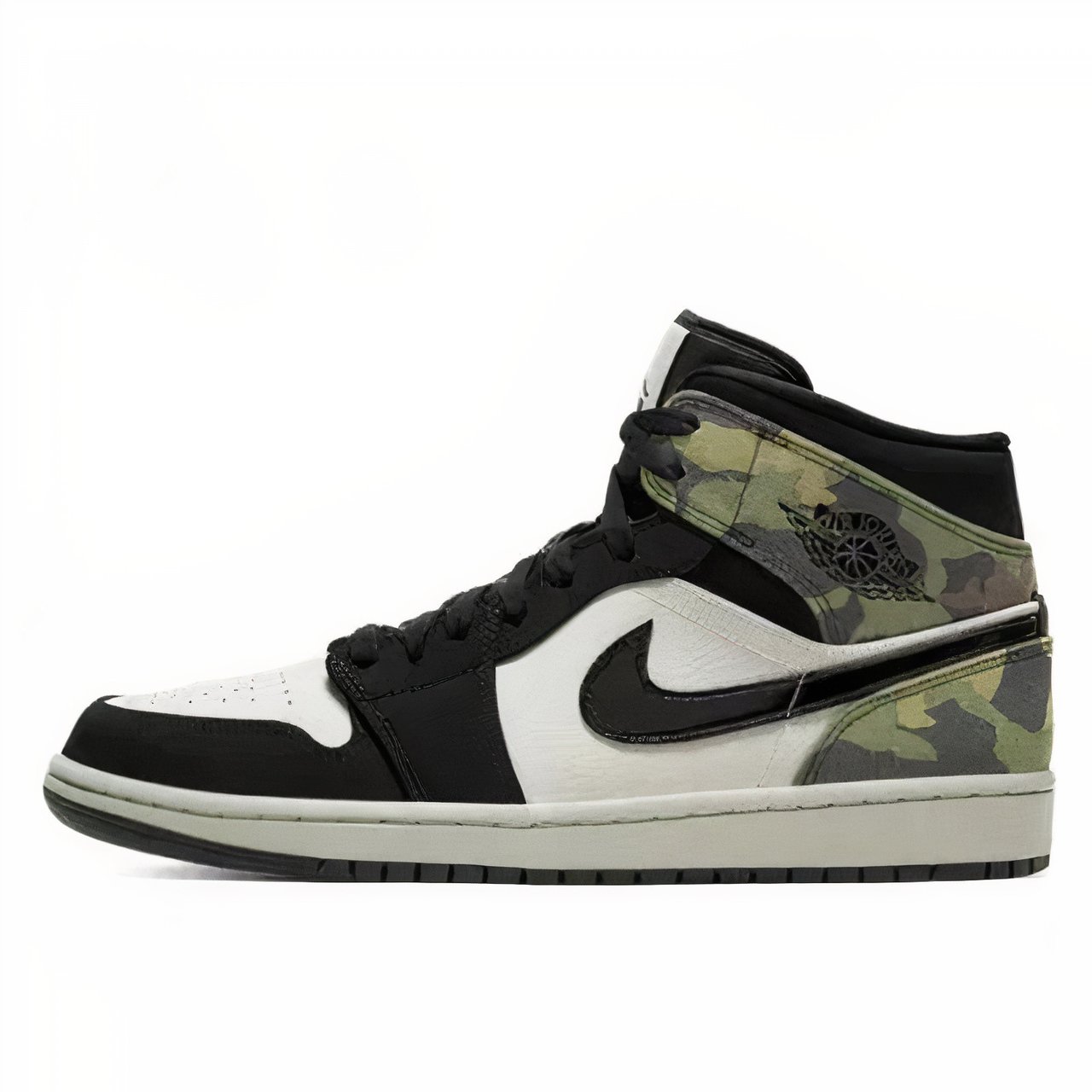 Nike Air Jordan 1 Mid Camo Zwart