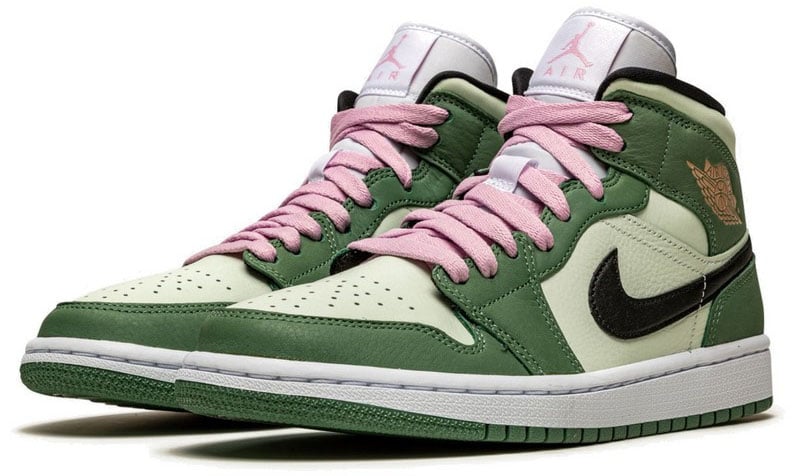 Nike Air Jordan 1 Mid Dutch Green Roze