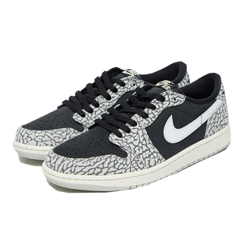 Nike Air Jordan 1 Retro Low OG Black Cement Zwart