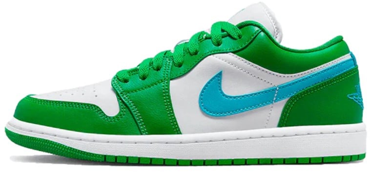 Nike Air Jordan 1 Low Lucky Green Aquatone Blauw