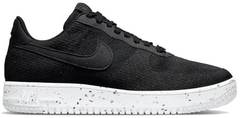 Nike Nike Air Force 1 Low Crater Flyknit Black White Zwart