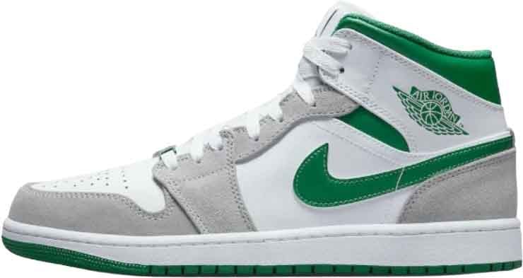 Nike Air Jordan 1 Mid Grey Green Wit