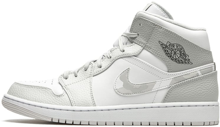Nike Air Jordan 1 Mid Grey Camo Wit