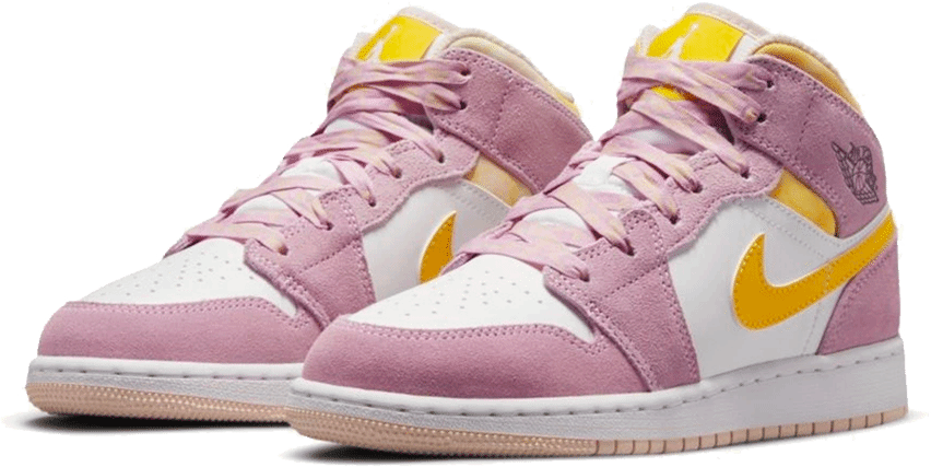 Nike Air Jordan 1 Mid Light Artic Pink (GS) Divers