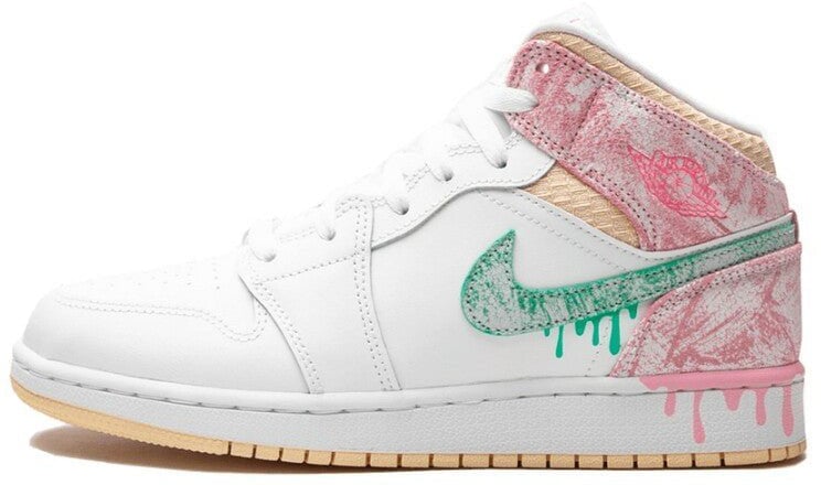 Nike Air Jordan 1 Mid Paint Drip (GS) Divers