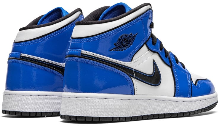 Nike Air Jordan 1 Mid Signal Blue Zwart