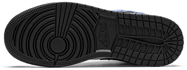 Nike Air Jordan 1 Mid Signal Blue Zwart