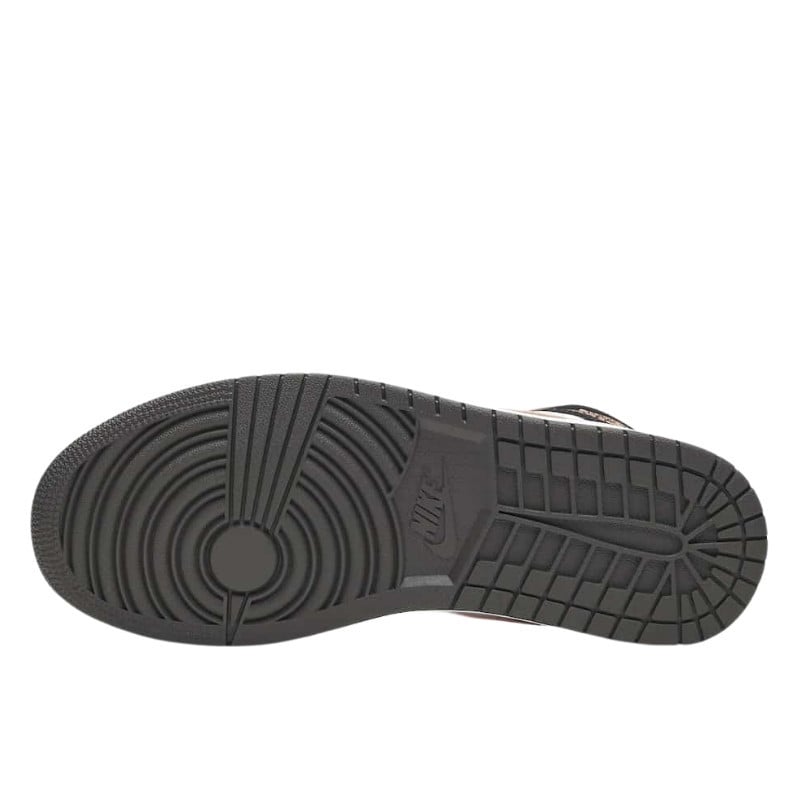 Nike Air Jordan 1 Mid Peach Mocha Zwart