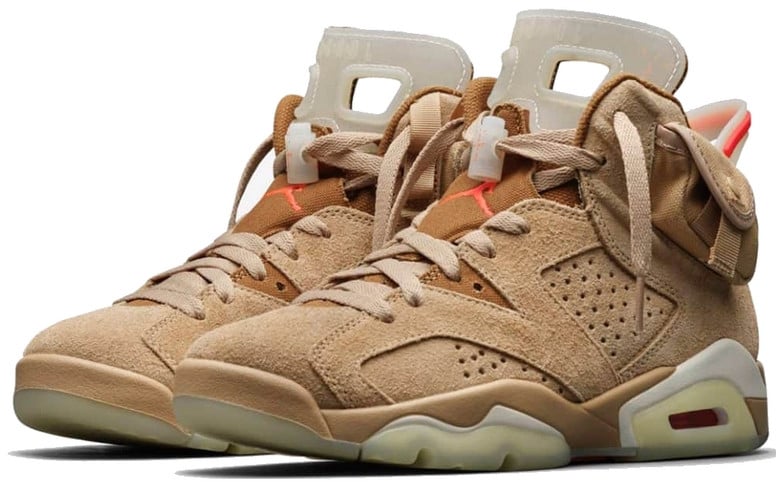 Nike Air Jordan 6 Retro Travis Scott British Khaki Bruin