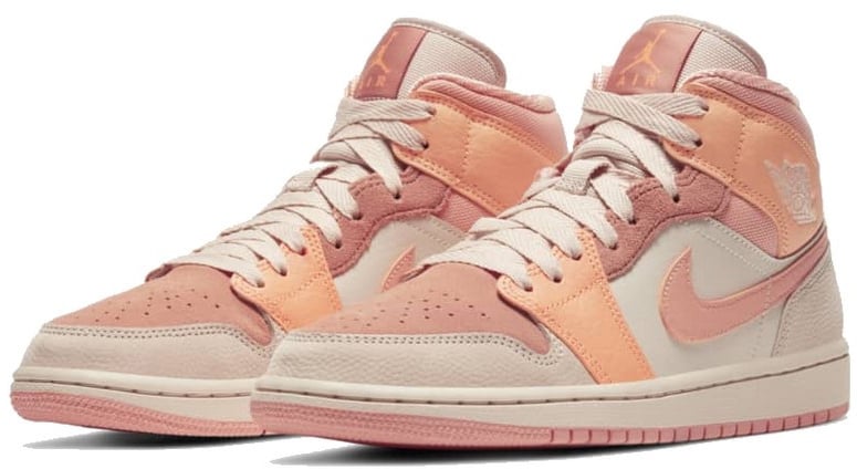 Nike Air Jordan 1 Mid Apricot Orange Roze