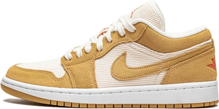 Nike Air Jordan 1 Low Corduroy Geel