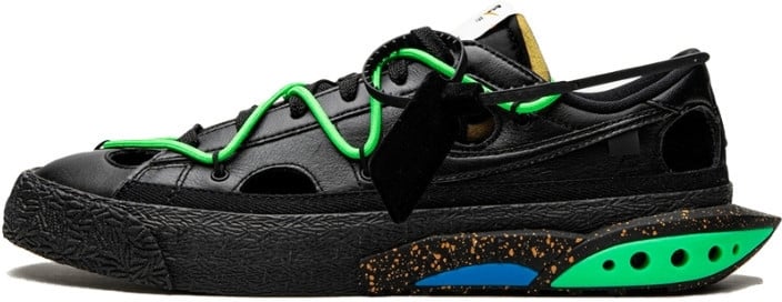 Nike Nike Blazer Low Off-White Black Electro Green Zwart