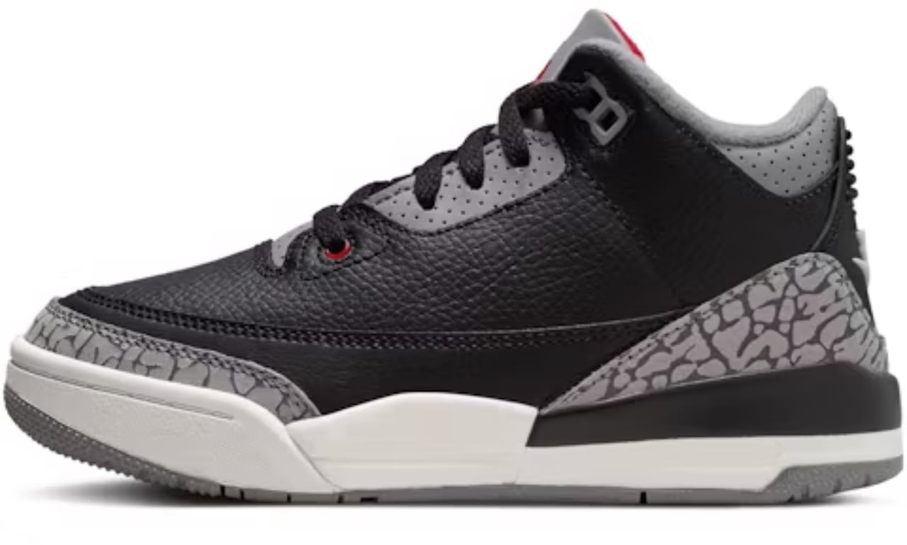 Nike Air Jordan 3 Retro Black Cement (2024) Enfant et Bébé Zwart