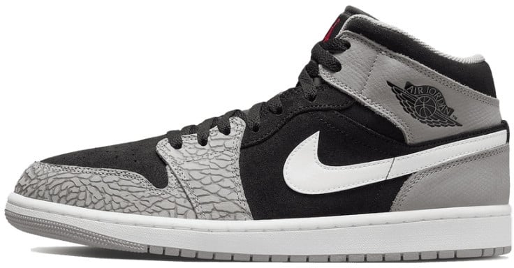 Nike Air Jordan 1 Mid Elephant Print Zwart