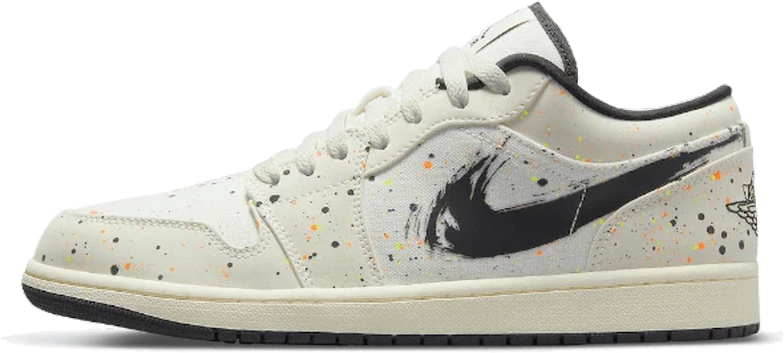 Nike Air Jordan 1 Low SE Brushstroke Zwart