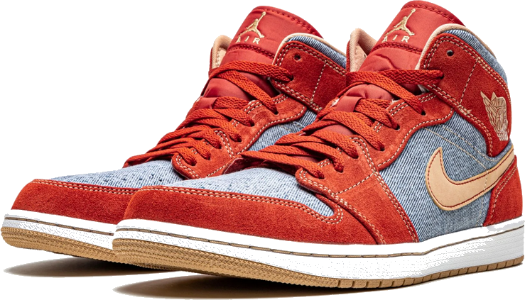 Nike Air Jordan 1 Mid SE Denim Grijs